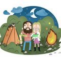 adam-foreman-caricature-camping