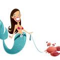 thodoris-tibilis-cartoon-mermaid-with-a-crab-pet